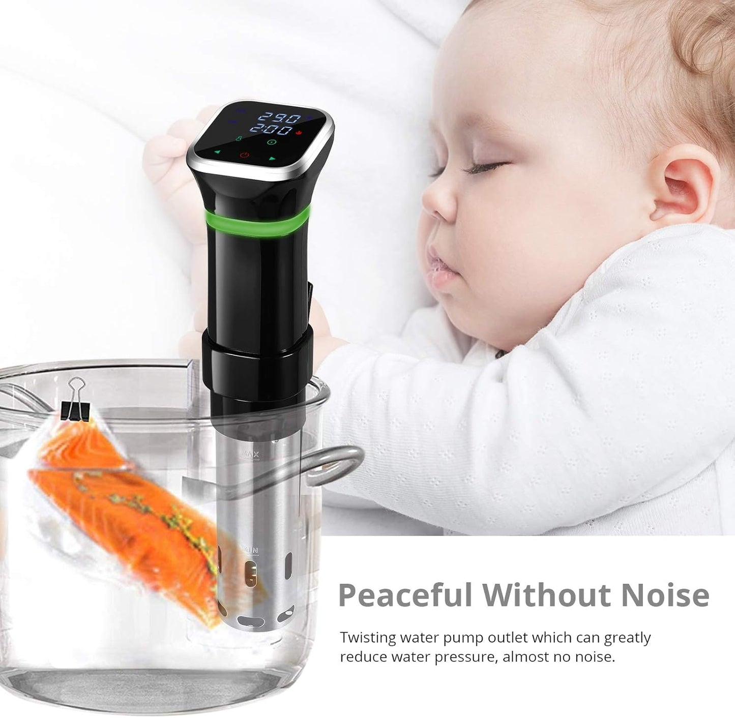 Tanice Sous Vide, Precision Cooker Immersion Circulator 1100W Water Sous Vide Device with Accurate Temperature and Time Control Sous Vide Cookbook Included